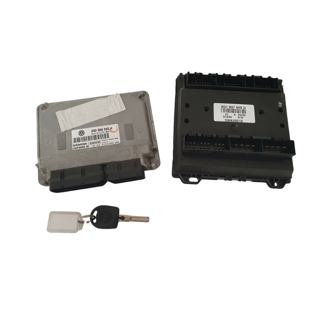 Motorsteuergerät 03D906033H Set – VW Fox (BCM 6Q1937049D, Schlüssel)
