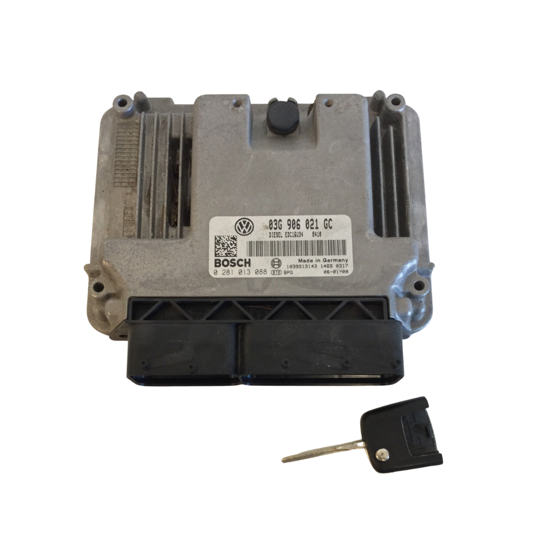 Motorsteuergerät 03G906021GC / 0281013088 + Schlüsselsteg – VW Touran