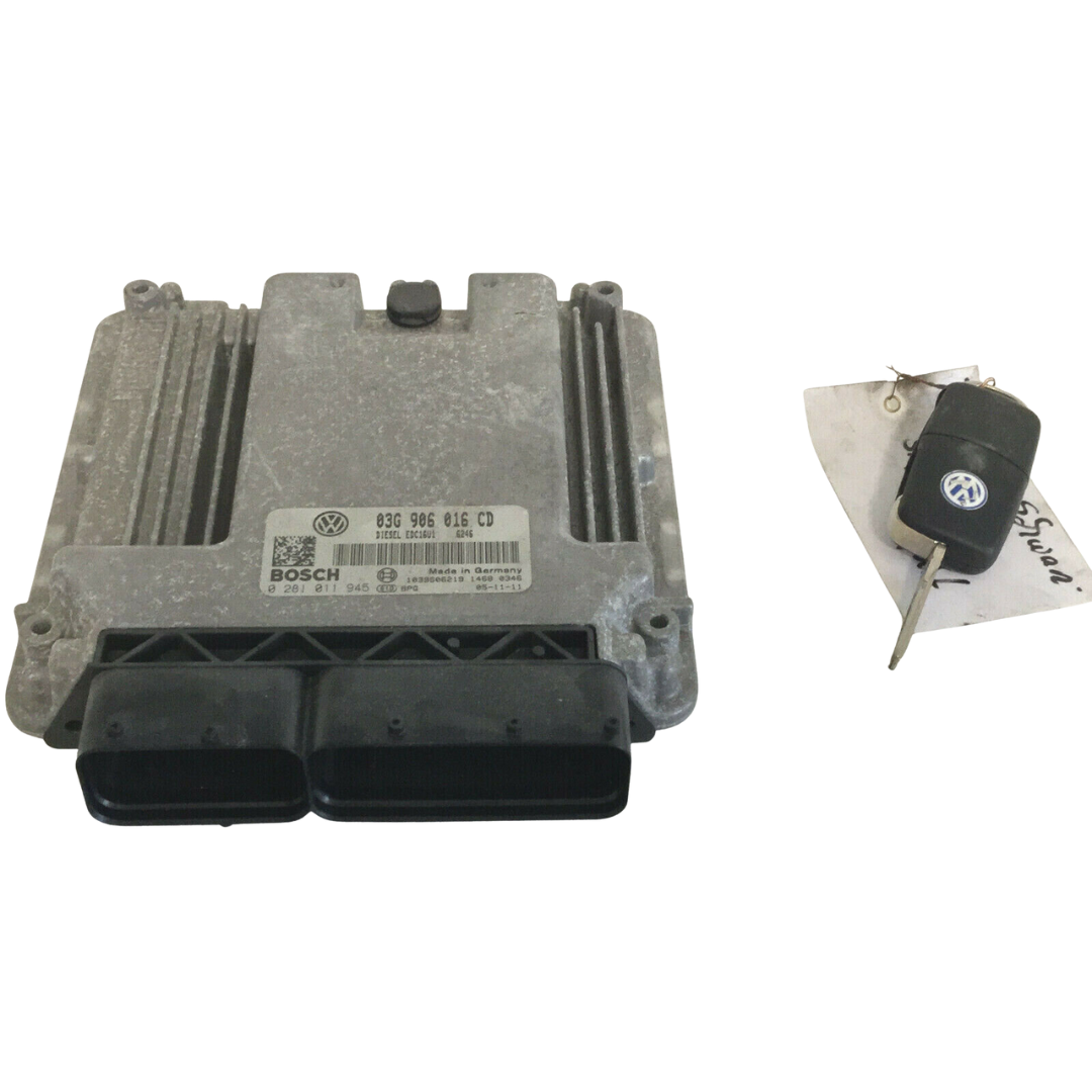 VW Touran Steuergerät Motorsteuergerät Schlüssel 03G906016CD 0281011945